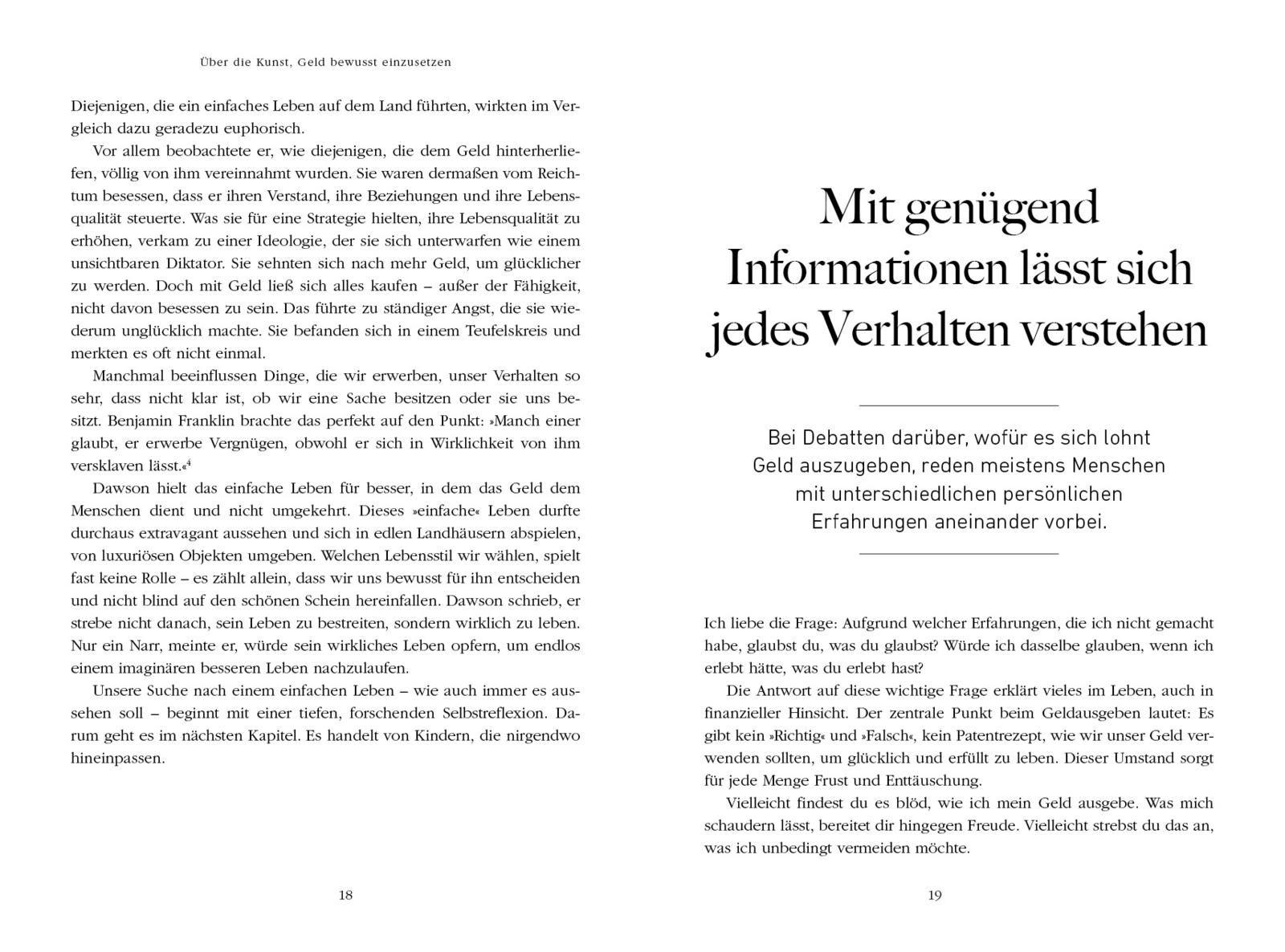 Beispielinhalt (Bild) Über die Kunst, Geld bewusst einzusetzen