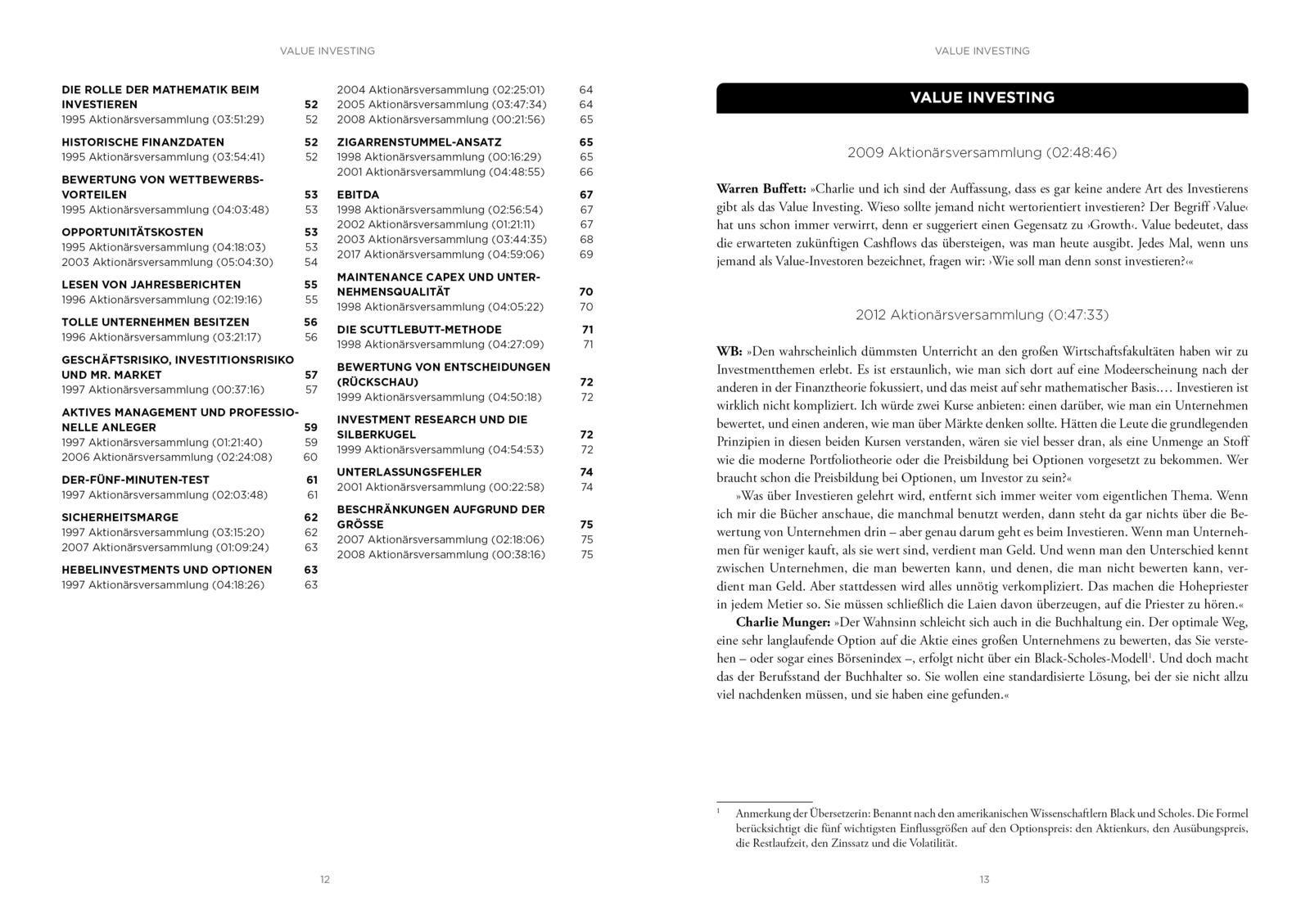 Beispielinhalt (Bild) Warren Buffett und Charlie Munger - Auf den Punkt gebracht