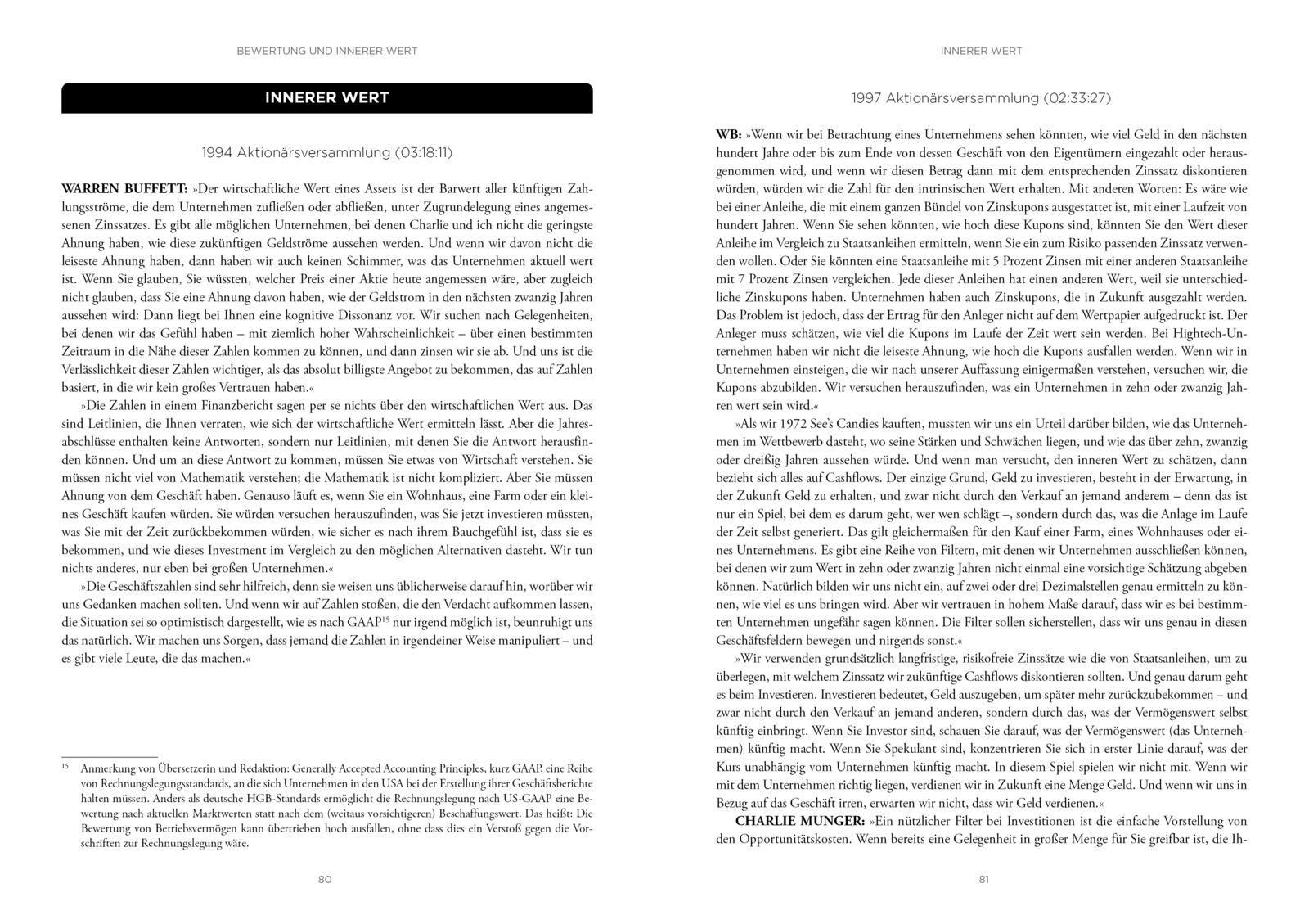 Beispielinhalt (Bild) Warren Buffett und Charlie Munger - Auf den Punkt gebracht