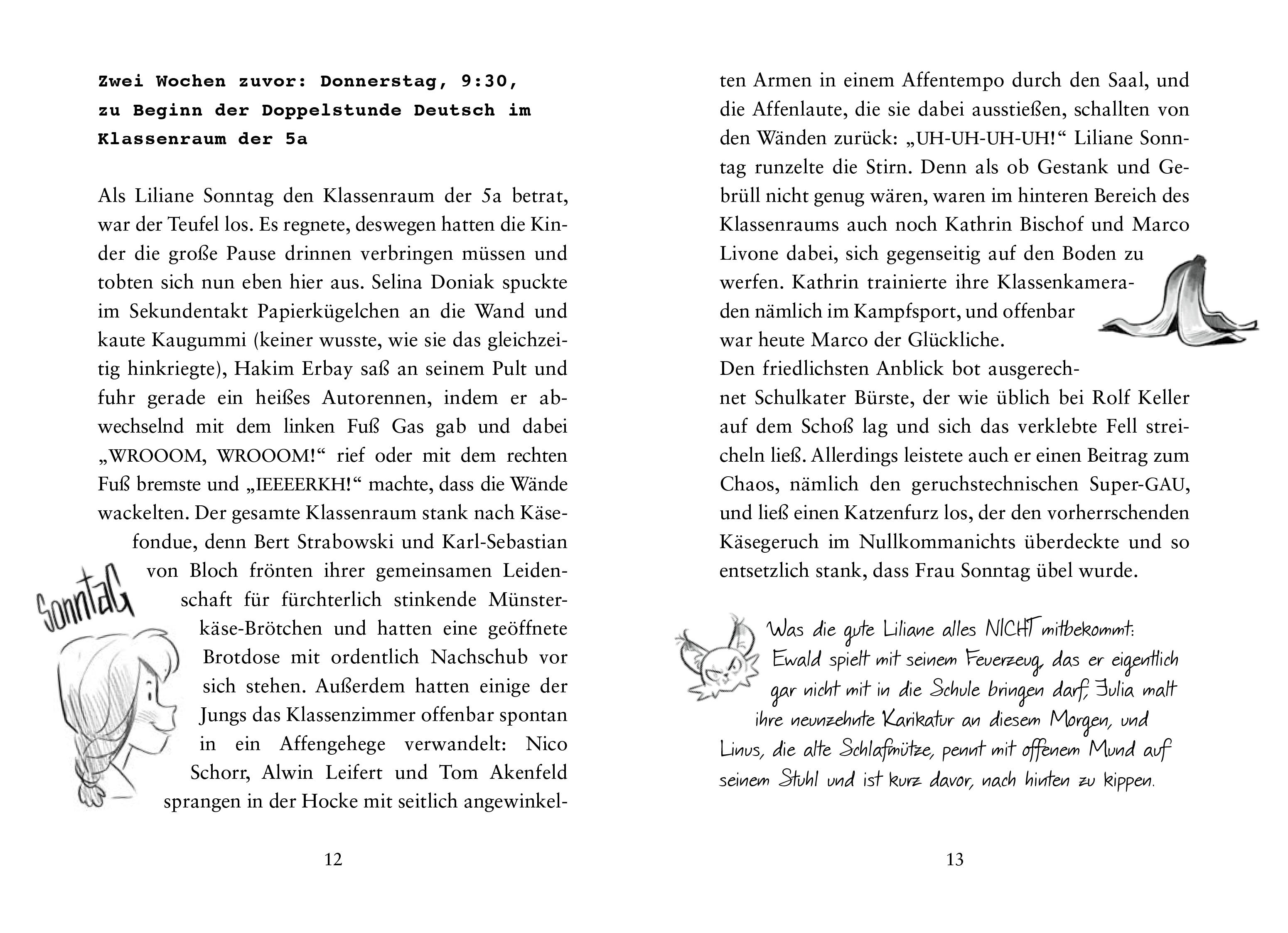 Beispielinhalt (Bild) Die schlimmste Klasse der Welt (Band 5) - Nix wie weg!
