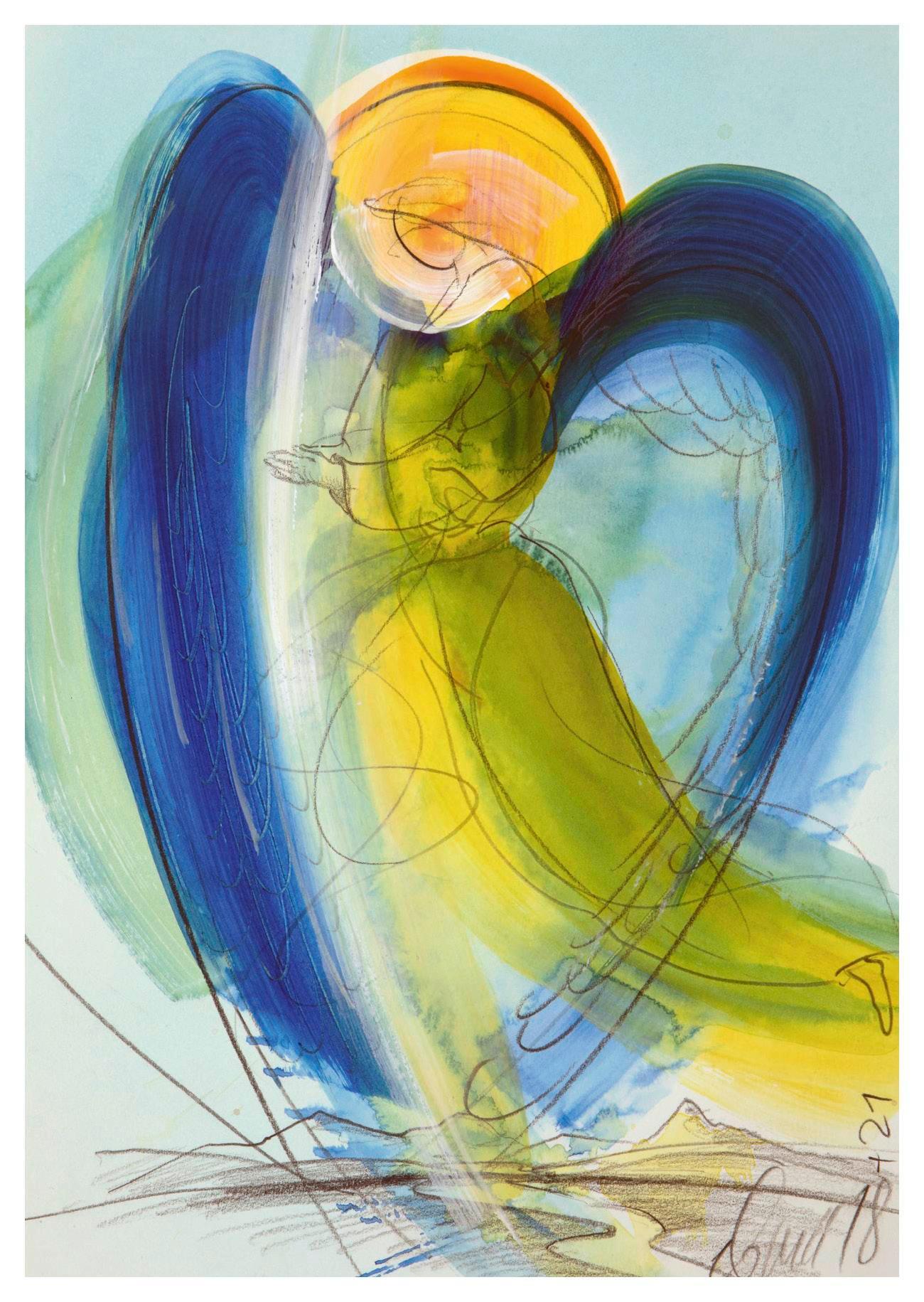 Beispielinhalt (Bild) Ich schenke dir einen Engel - Postkartenbuch