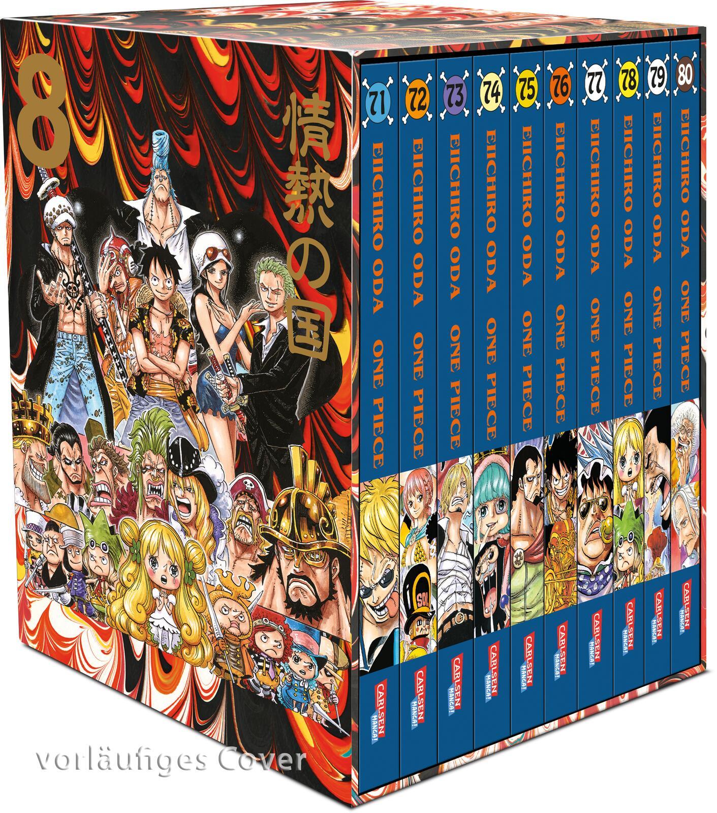 Vorderes Coverbild One Piece Sammelschuber 8: Dressrosa (inklusive Band 71-80)