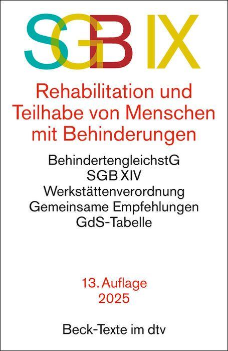 Vorderes Coverbild SGB IX Rehabilitation und Teilhabe von Menschen mit Behinderungen