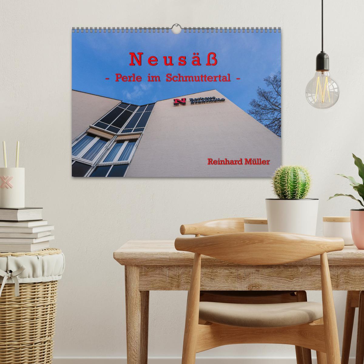 Beispielinhalt (Bild) Neusäß - Perle im Schmuttertal (Wandkalender 2026 DIN A3 quer), CALVENDO Monatskalender