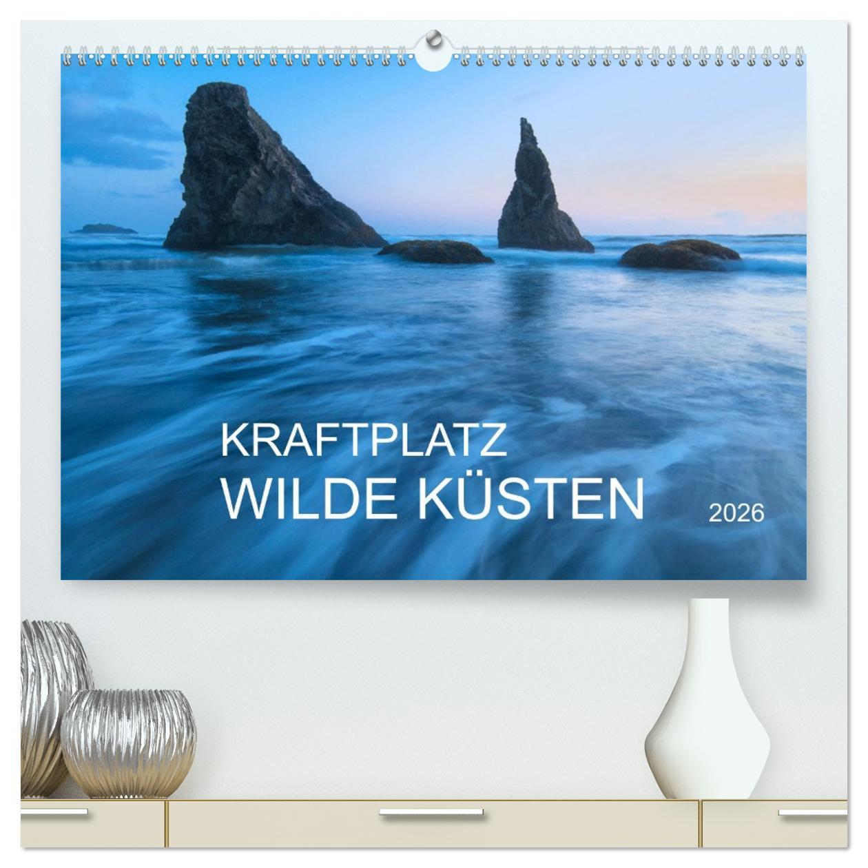 Vorderes Coverbild Kraftplatz Wilde Küsten (hochwertiger Premium Wandkalender 2026 DIN A2 quer), Kunstdruck in Hochglanz
