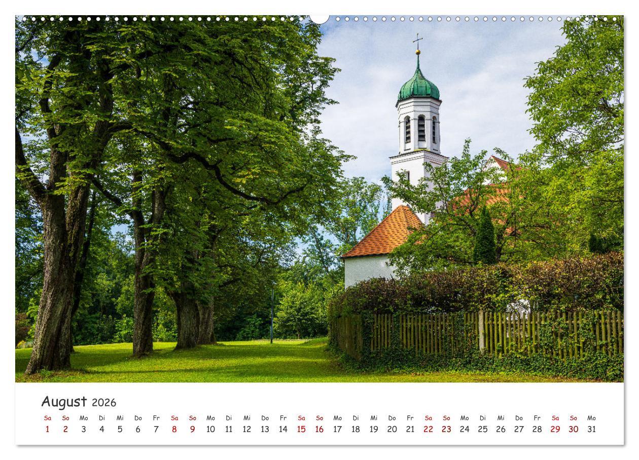 Beispielinhalt (Bild) Neusäß - Perle im Schmuttertal (hochwertiger Premium Wandkalender 2026 DIN A2 quer), Kunstdruck in Hochglanz
