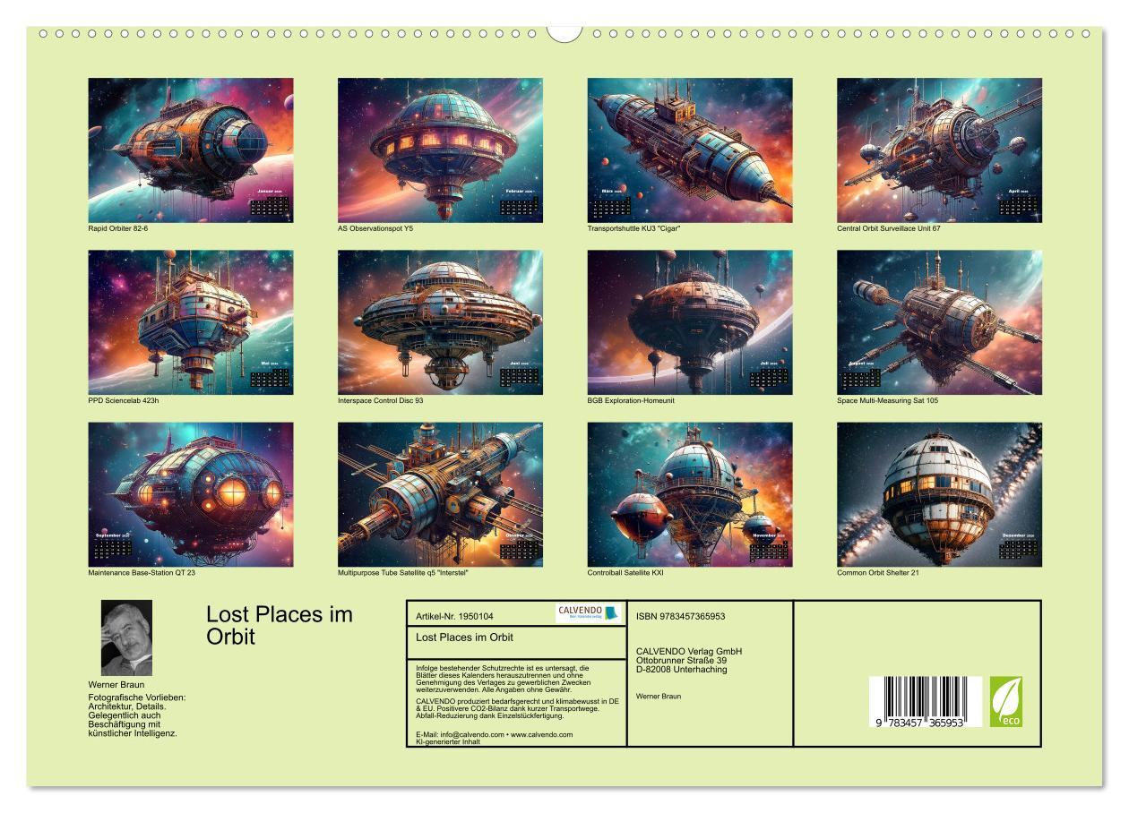 Beispielinhalt (Bild) Lost Places im Orbit (hochwertiger Premium Wandkalender 2026 DIN A2 quer), Kunstdruck in Hochglanz