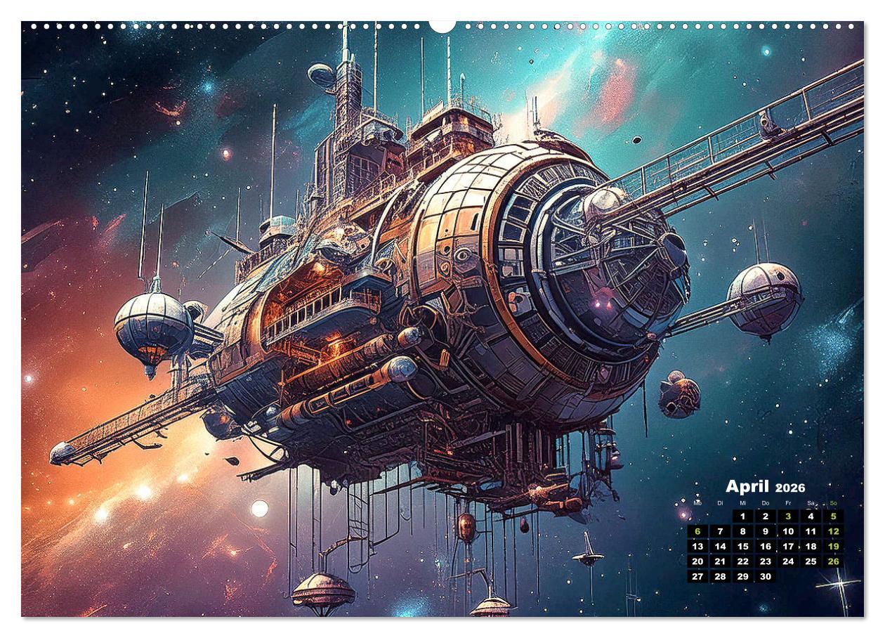 Beispielinhalt (Bild) Lost Places im Orbit (hochwertiger Premium Wandkalender 2026 DIN A2 quer), Kunstdruck in Hochglanz