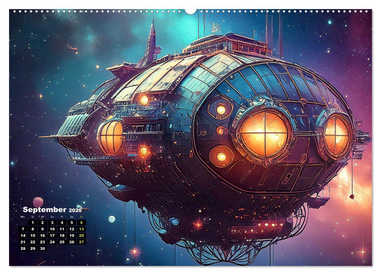 Beispielinhalt (Bild) Lost Places im Orbit (hochwertiger Premium Wandkalender 2026 DIN A2 quer), Kunstdruck in Hochglanz