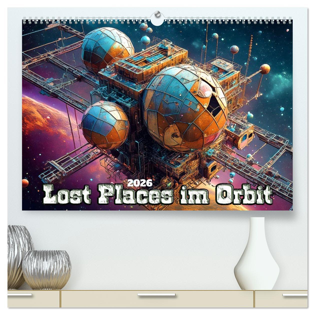 Vorderes Coverbild Lost Places im Orbit (hochwertiger Premium Wandkalender 2026 DIN A2 quer), Kunstdruck in Hochglanz
