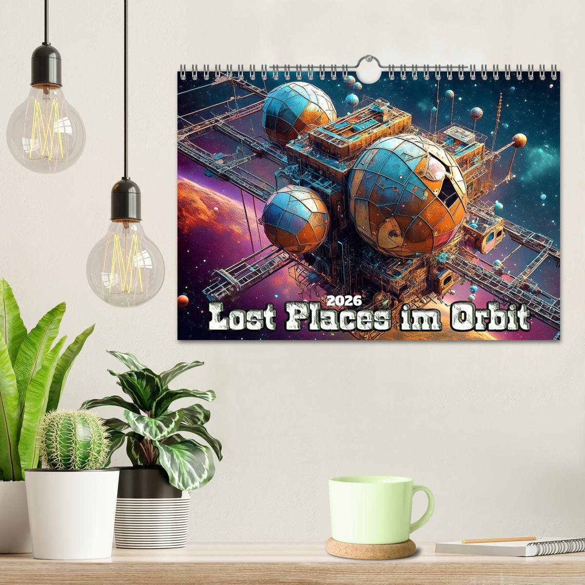 Beispielinhalt (Bild) Lost Places im Orbit (Wandkalender 2026 DIN A4 quer), CALVENDO Monatskalender
