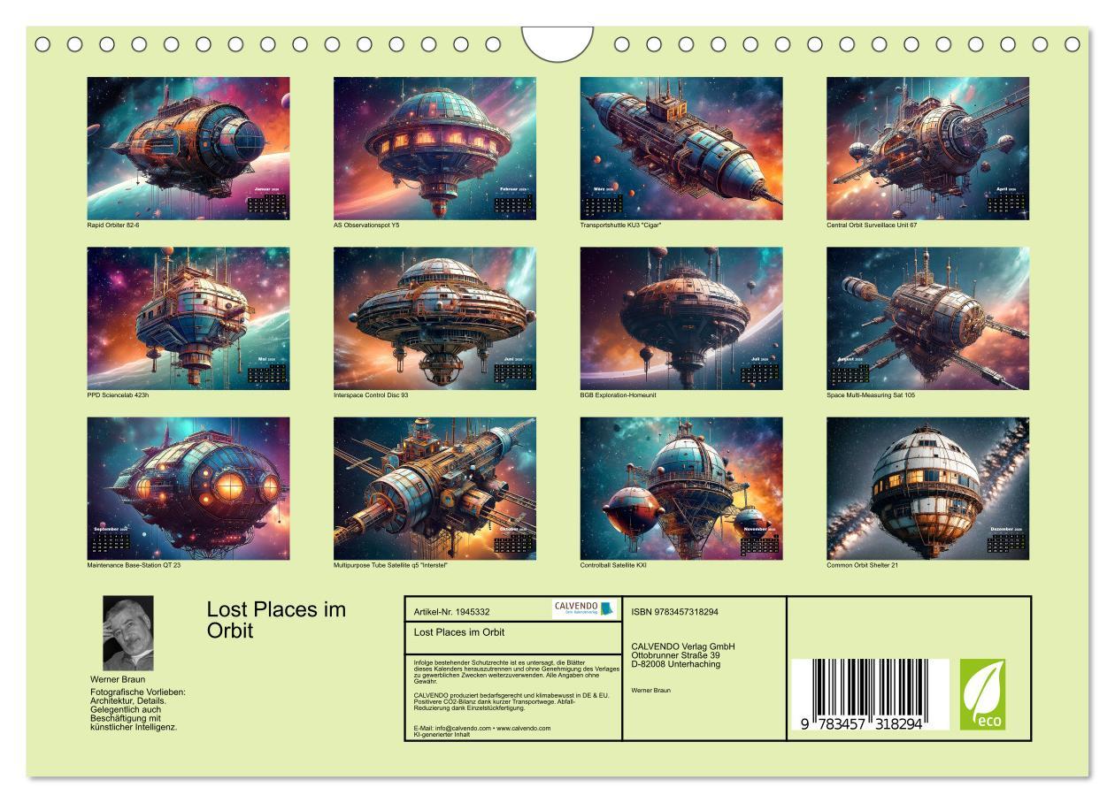 Beispielinhalt (Bild) Lost Places im Orbit (Wandkalender 2026 DIN A4 quer), CALVENDO Monatskalender