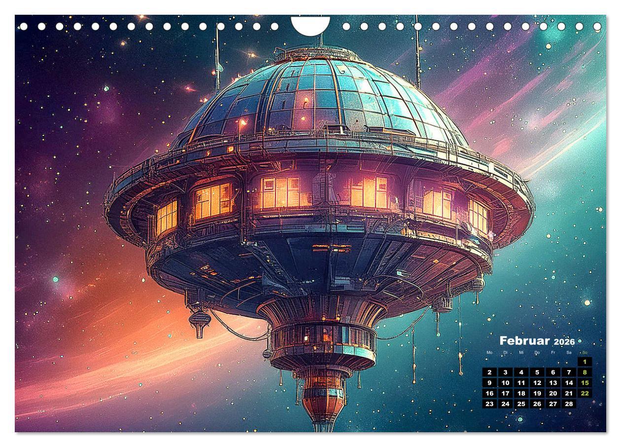 Beispielinhalt (Bild) Lost Places im Orbit (Wandkalender 2026 DIN A4 quer), CALVENDO Monatskalender