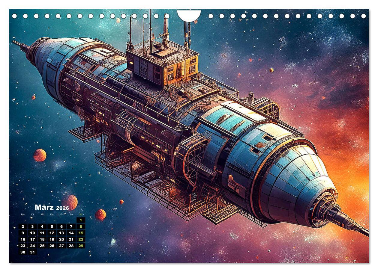Beispielinhalt (Bild) Lost Places im Orbit (Wandkalender 2026 DIN A4 quer), CALVENDO Monatskalender