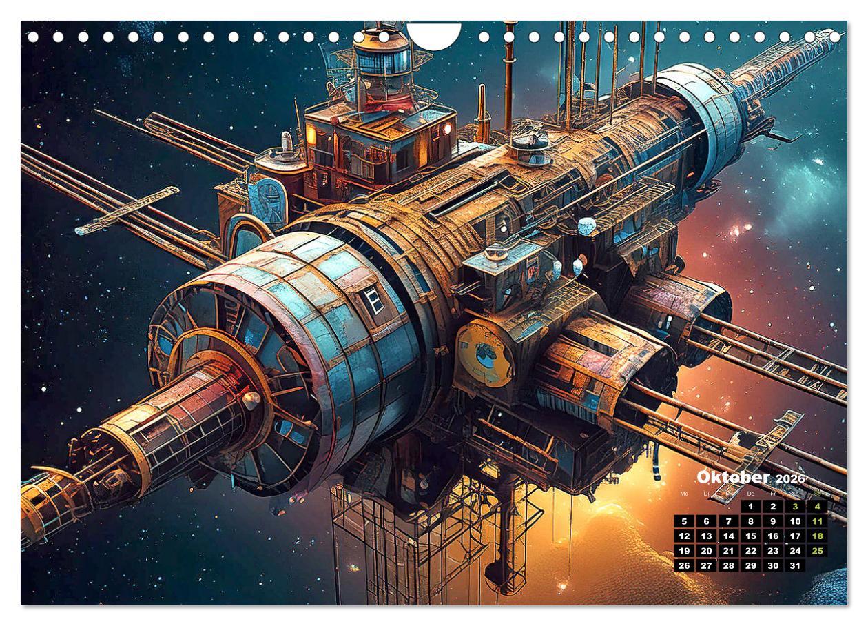 Beispielinhalt (Bild) Lost Places im Orbit (Wandkalender 2026 DIN A4 quer), CALVENDO Monatskalender