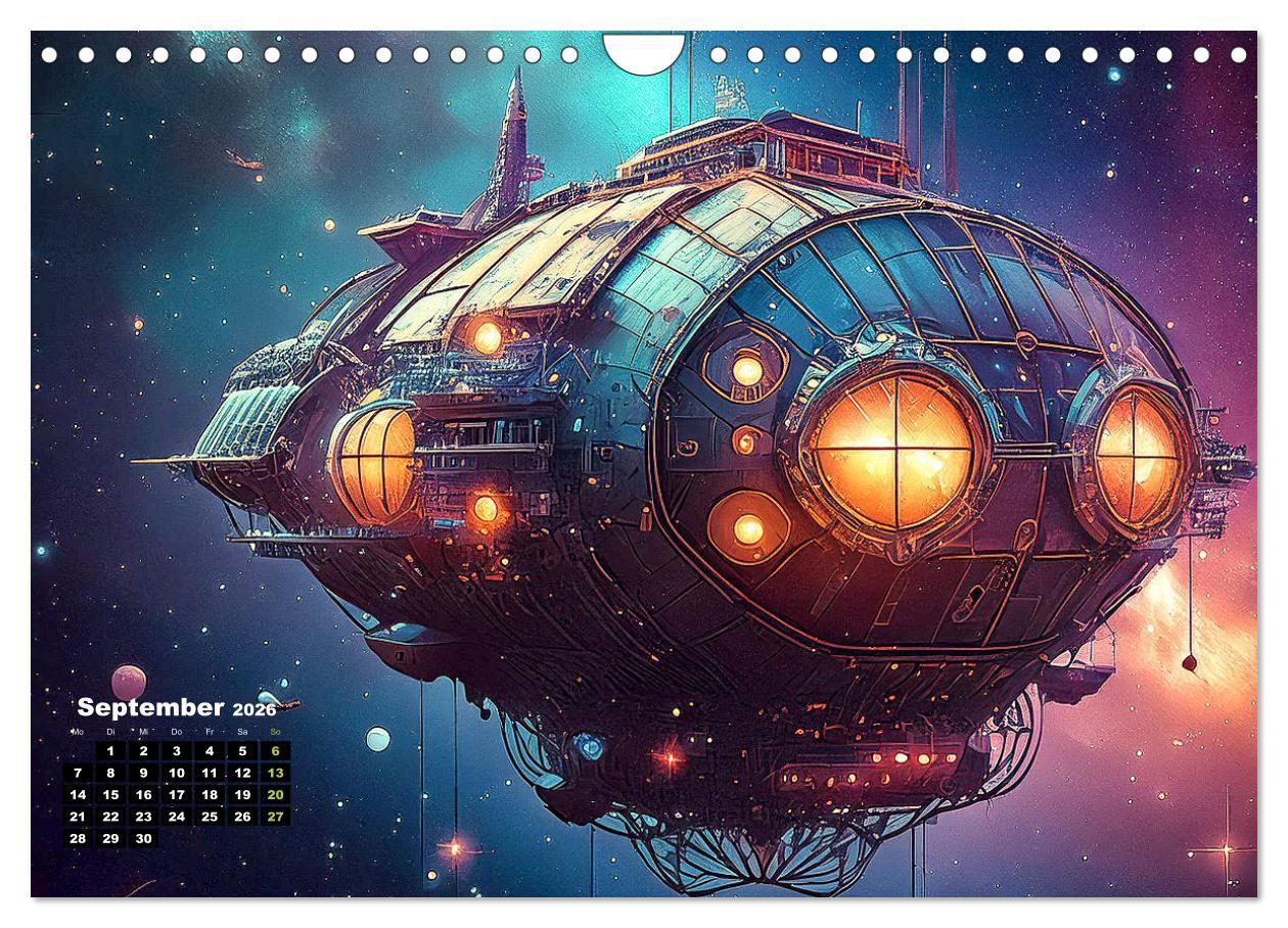 Beispielinhalt (Bild) Lost Places im Orbit (Wandkalender 2026 DIN A4 quer), CALVENDO Monatskalender