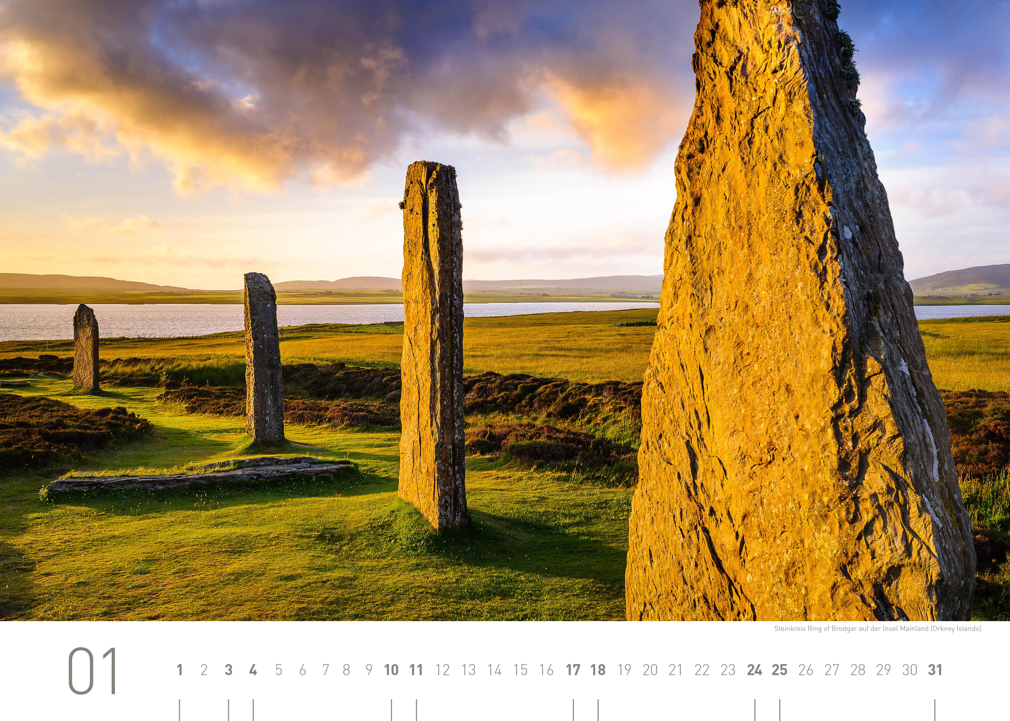 Beispielinhalt (Bild) Schottland Exklusivkalender 2026