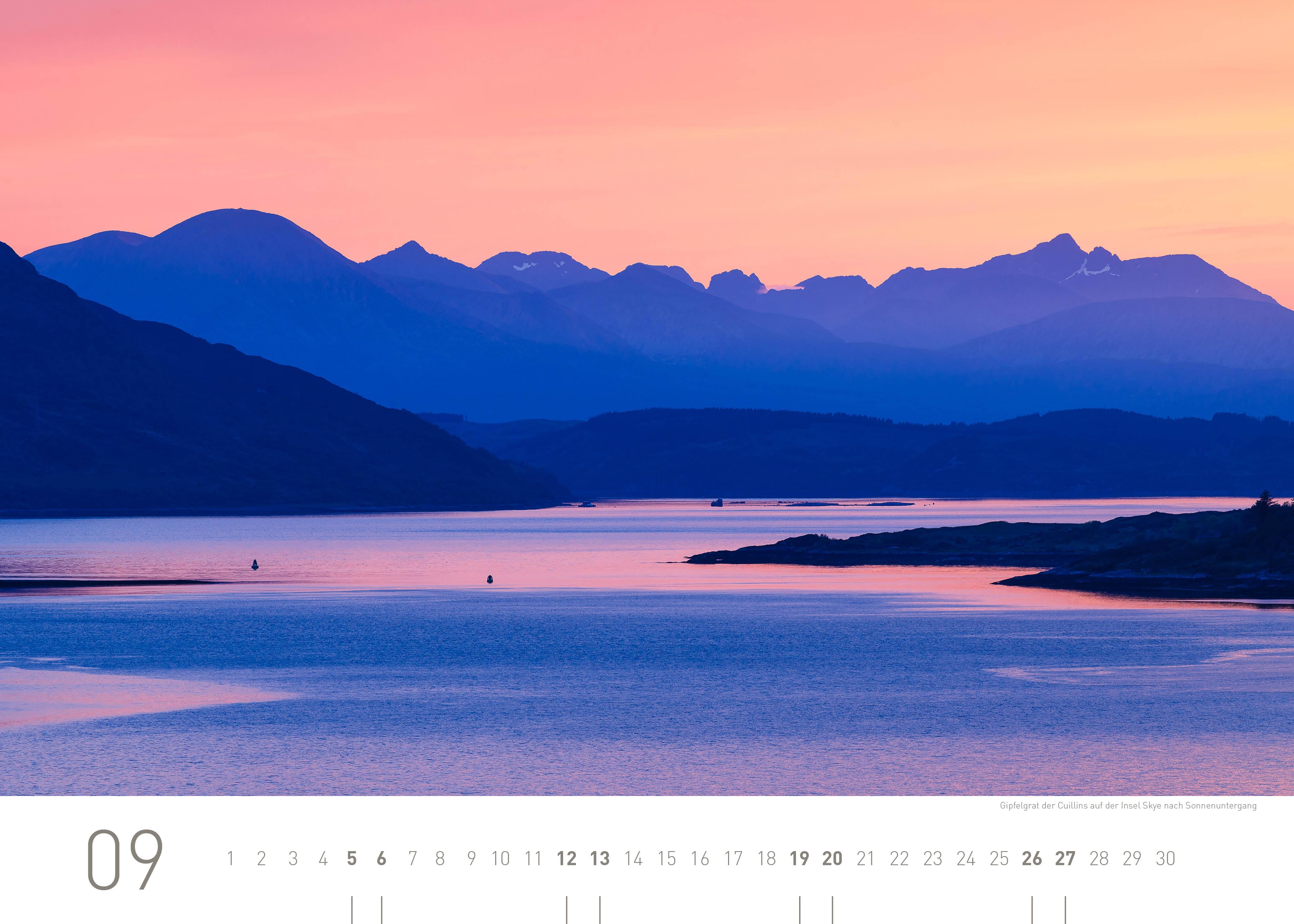 Beispielinhalt (Bild) Schottland Exklusivkalender 2026