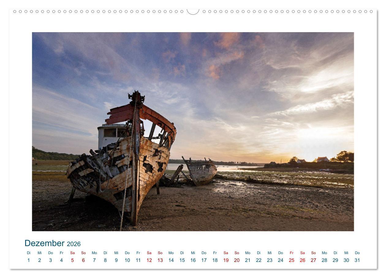 Beispielinhalt (Bild) Faszination Schiffsfriedhof (Wandkalender 2026 DIN A2 quer), CALVENDO Monatskalender