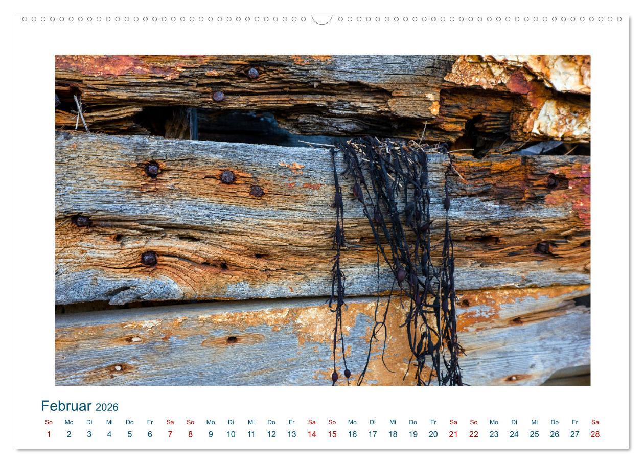 Beispielinhalt (Bild) Faszination Schiffsfriedhof (Wandkalender 2026 DIN A2 quer), CALVENDO Monatskalender