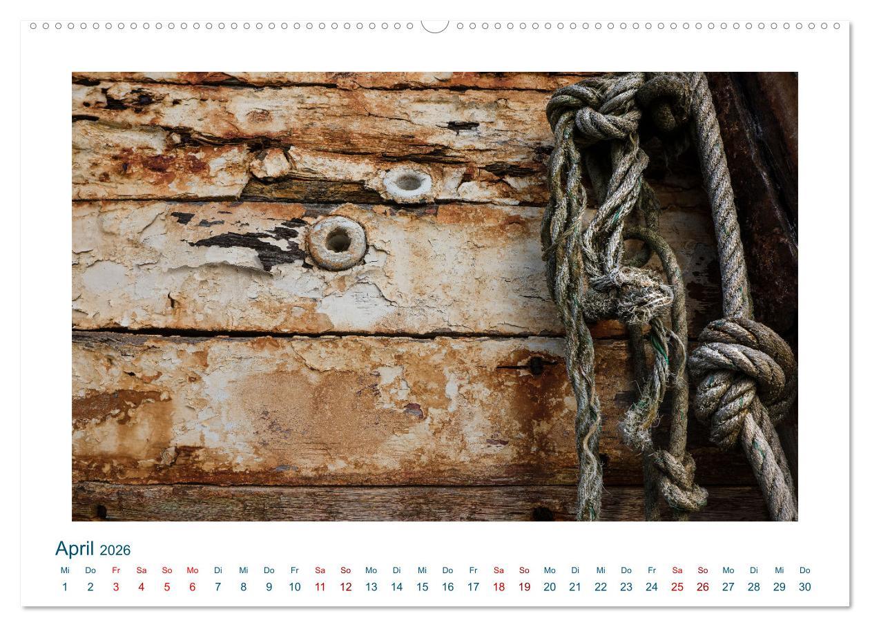 Beispielinhalt (Bild) Faszination Schiffsfriedhof (Wandkalender 2026 DIN A2 quer), CALVENDO Monatskalender