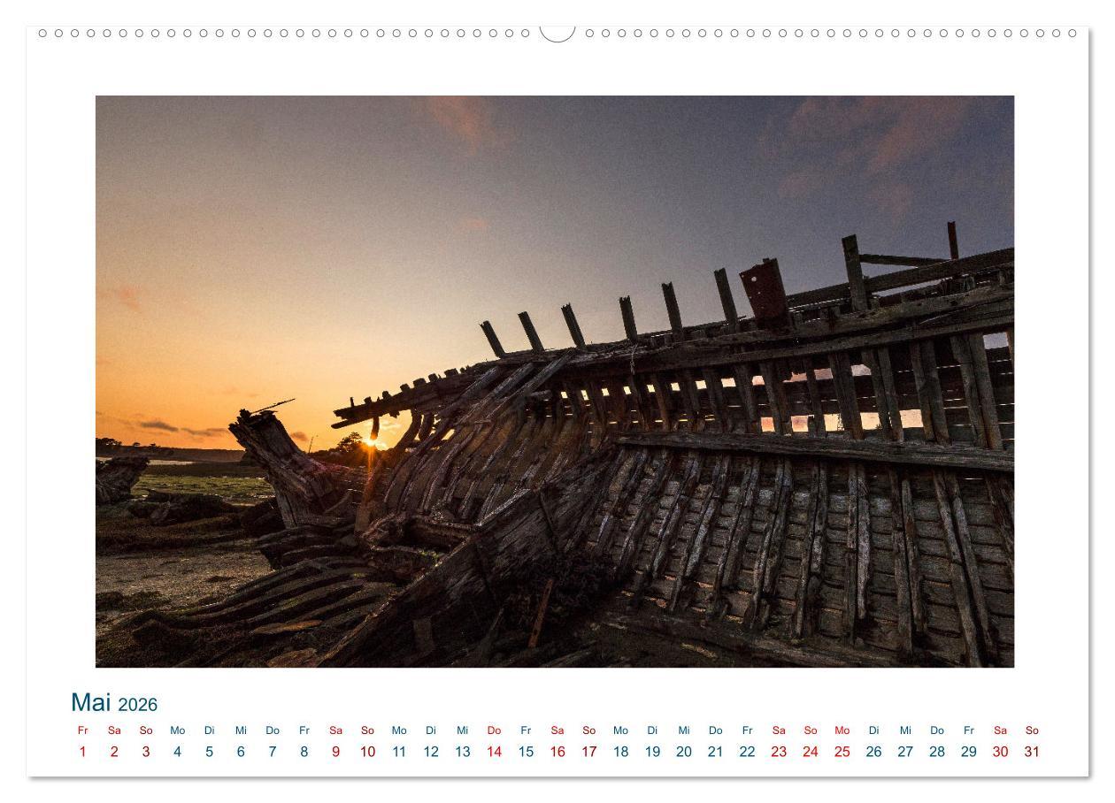 Beispielinhalt (Bild) Faszination Schiffsfriedhof (Wandkalender 2026 DIN A2 quer), CALVENDO Monatskalender