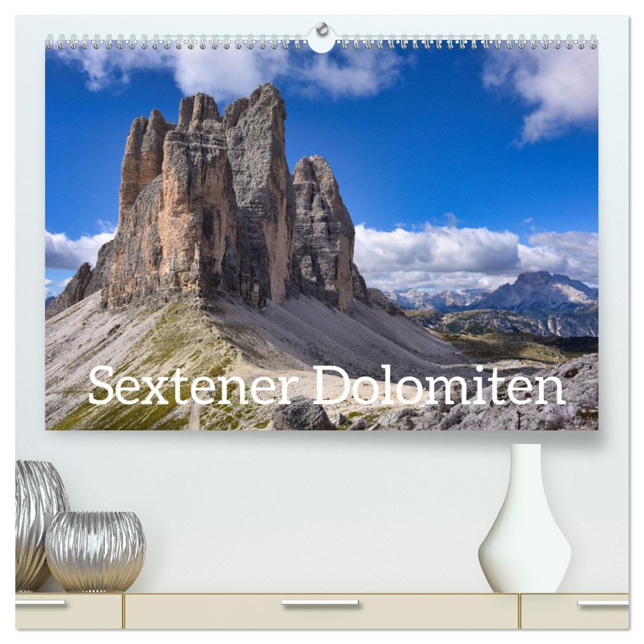Vorderes Coverbild Sextener Dolomiten (hochwertiger Premium Wandkalender 2026 DIN A2 quer), Kunstdruck in Hochglanz