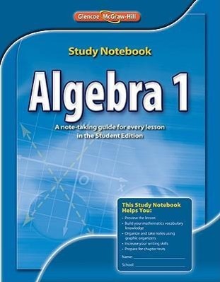 Vorderes Coverbild Algebra 1, Study Notebook