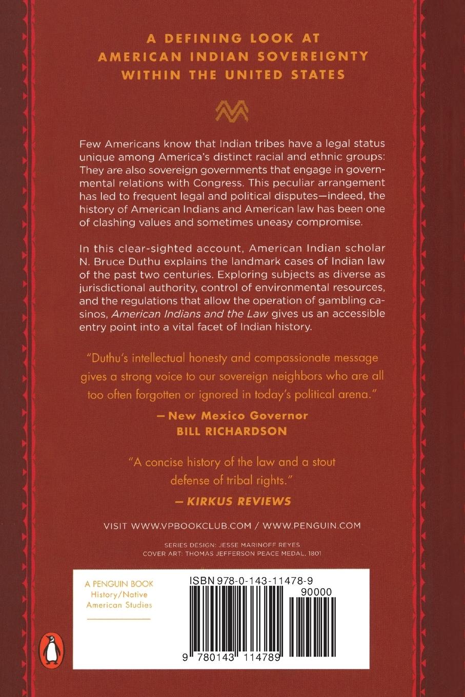 Rückseitencover American Indians and the Law