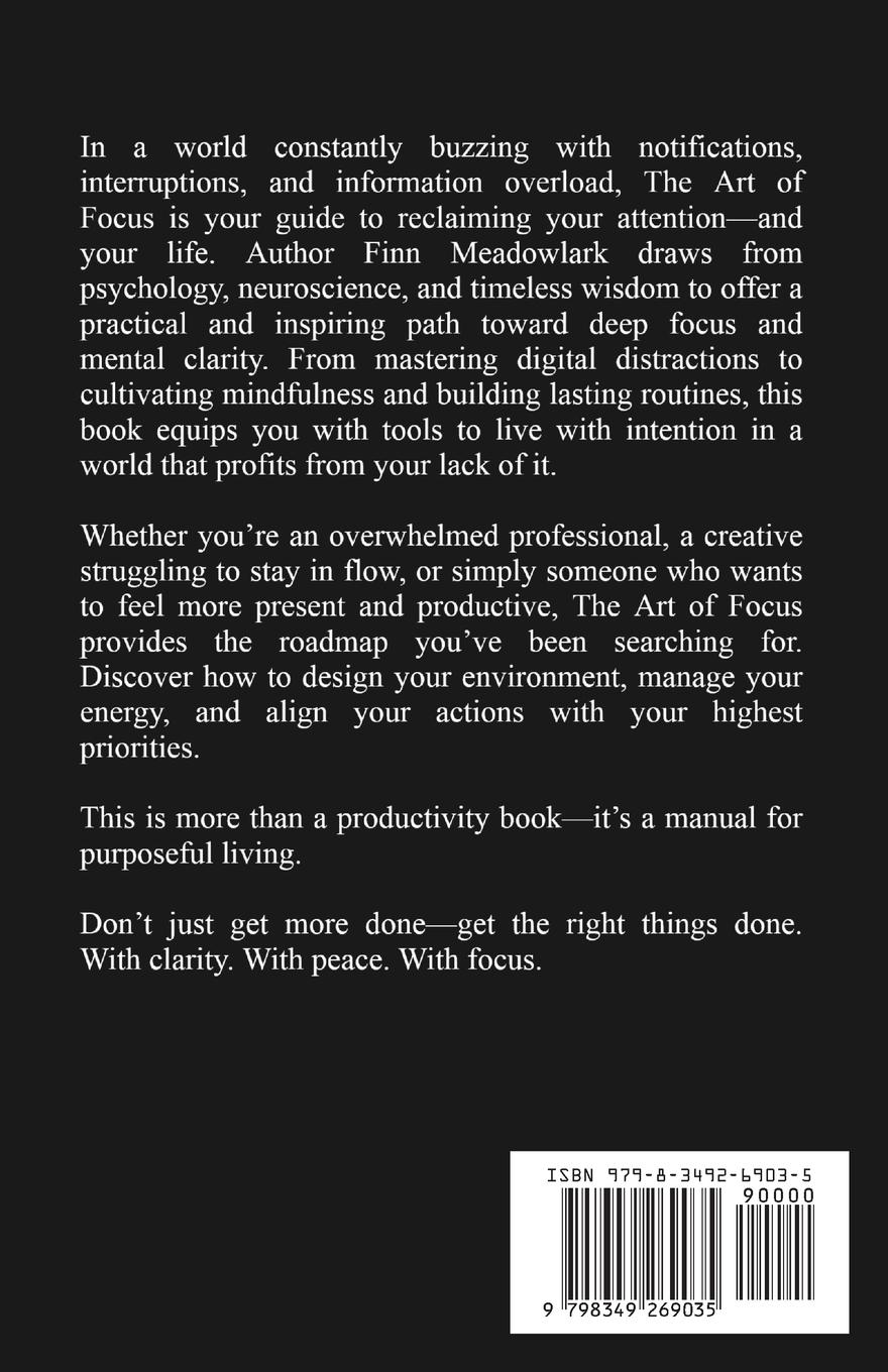 Rückseitencover The Art of Focus