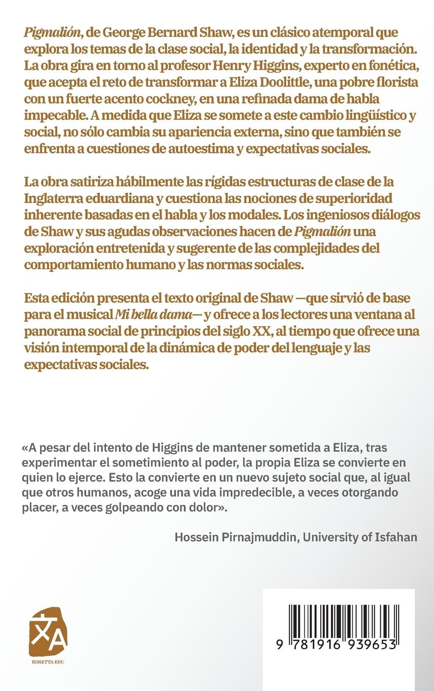 Rückseitencover Pigmalión