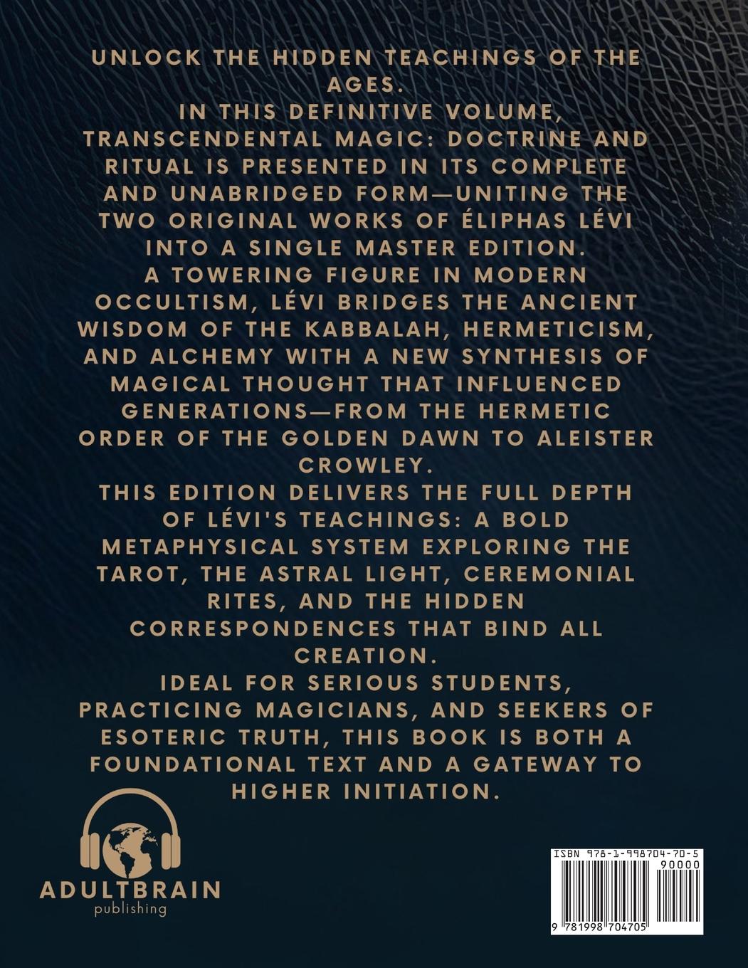 Rückseitencover Transcendental Magic