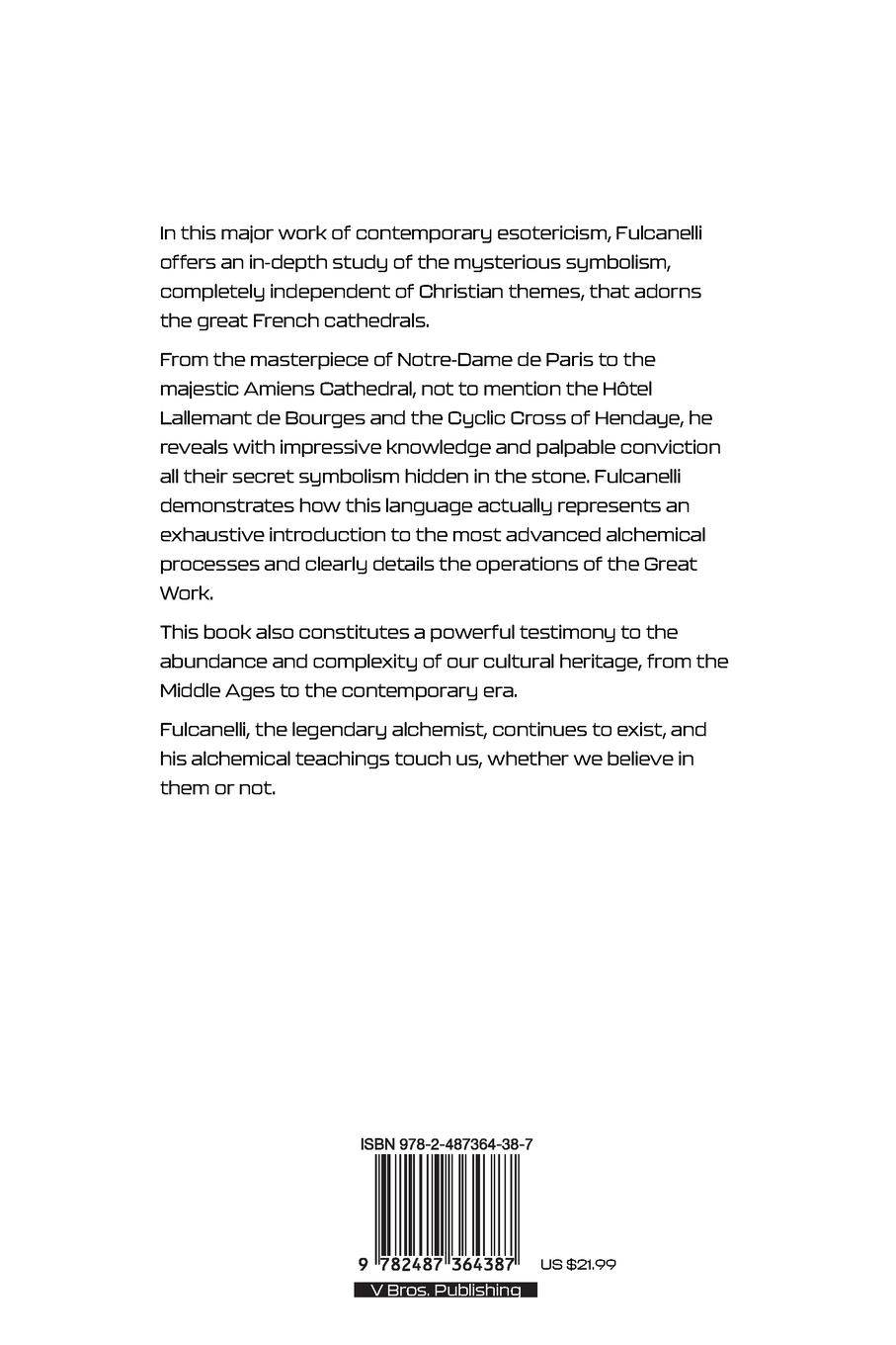 Rückseitencover The Mystery of the Cathedrals