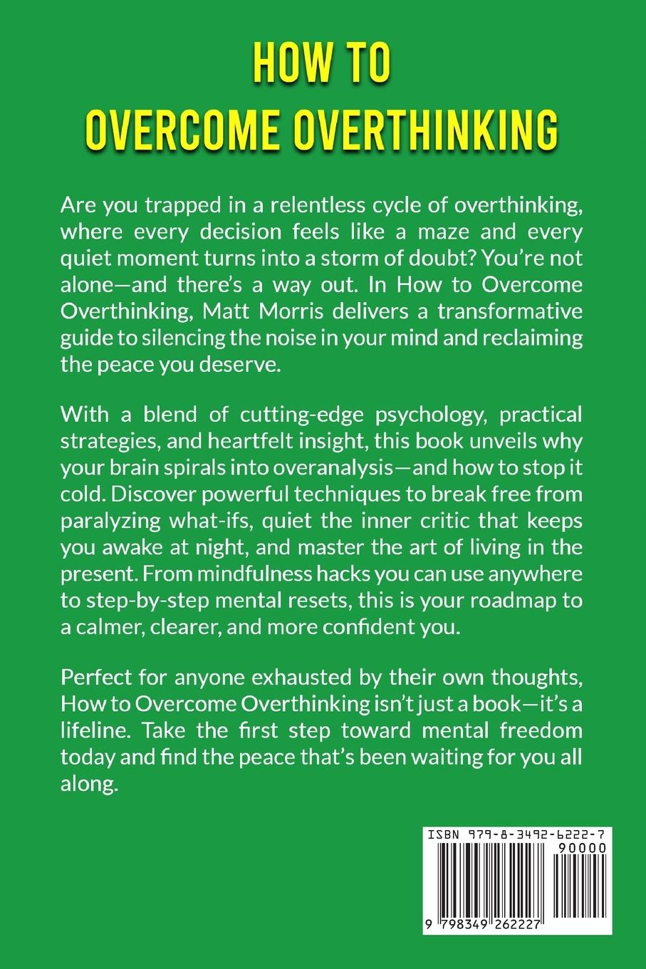 Rückseitencover How to Overcome Overthinking