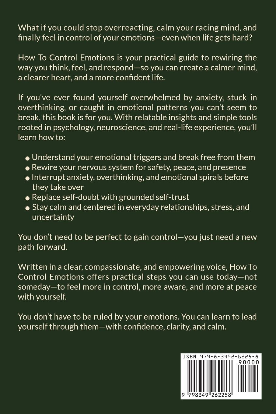 Rückseitencover How To Control Emotions