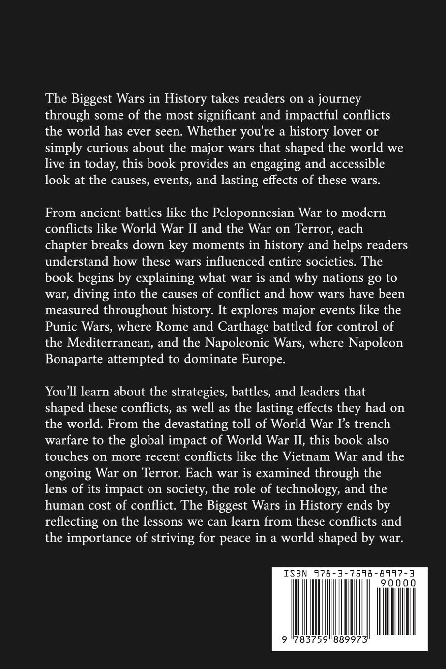 Rückseitencover The Biggest Wars in History