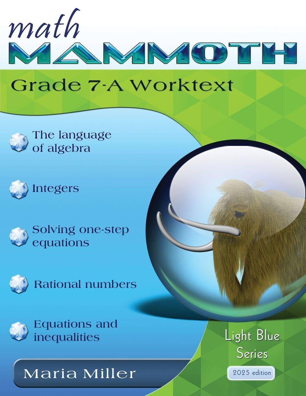 Vorderes Coverbild Math Mammoth Grade 7-A Worktext