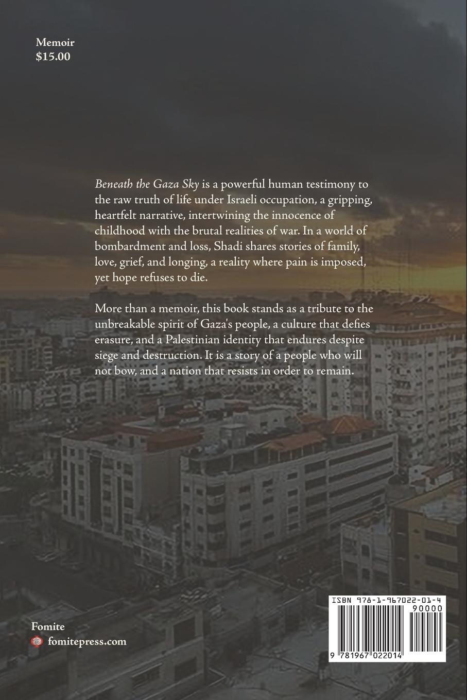 Rückseitencover Beneath the Gaza Sky