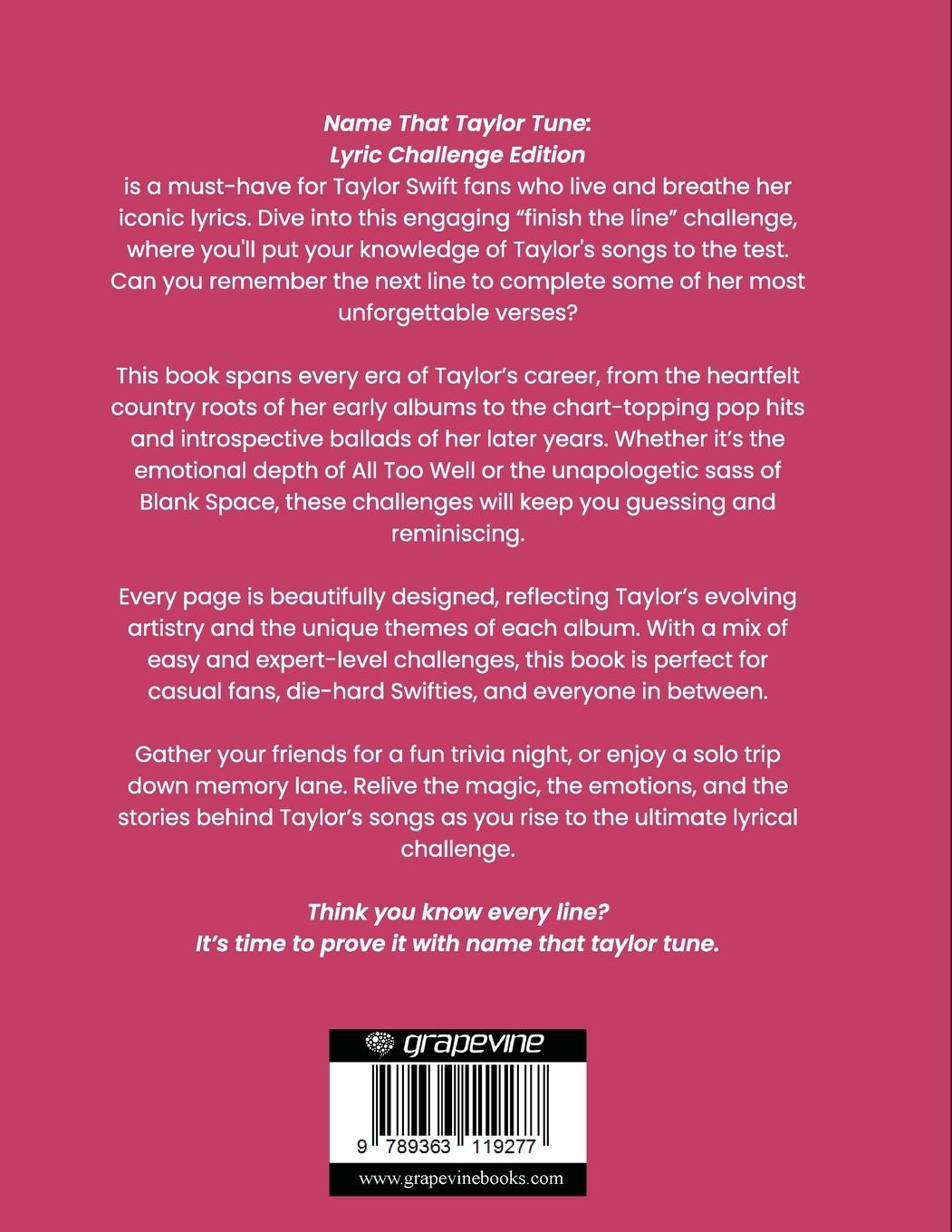 Rückseitencover Taylor Swift Lyric Trivia