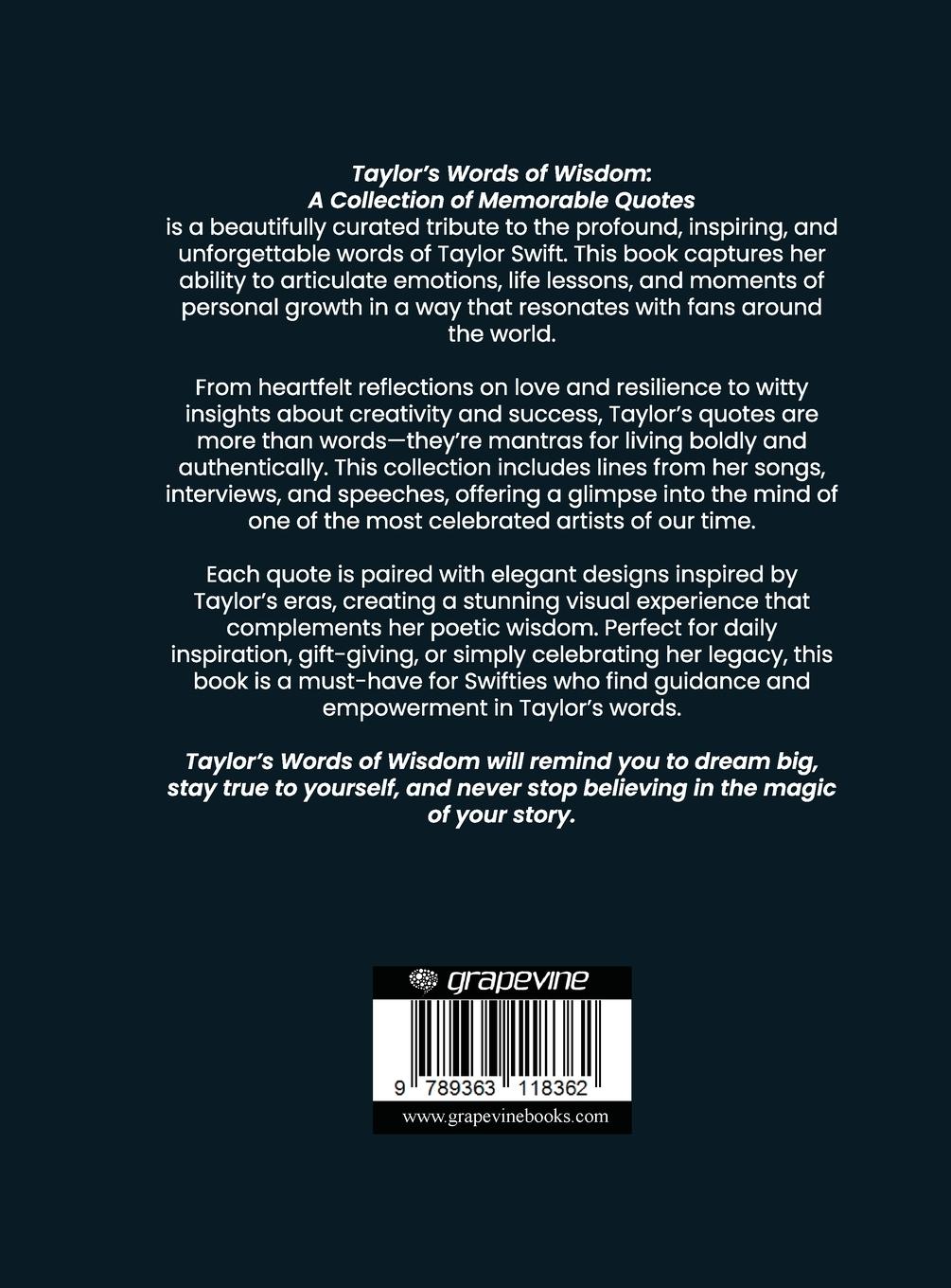 Rückseitencover Taylor Swift Quotes Book