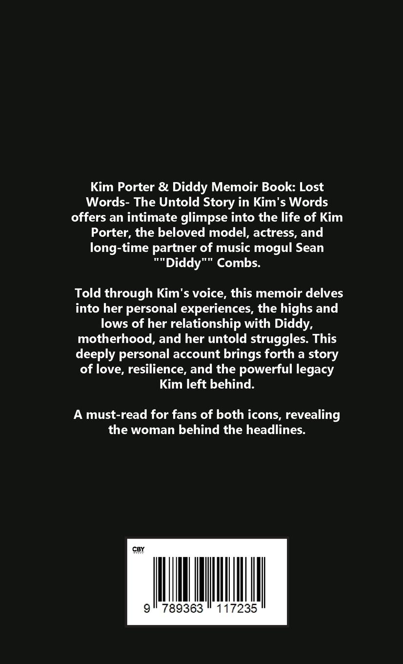 Rückseitencover Kim Porter & Diddy Memoir - Lost Words Book