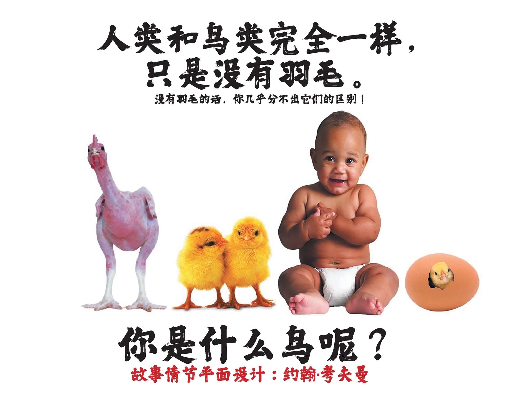 Vorderes Coverbild &#20154;&#31867;&#21644;&#40479;&#31867;&#23436;&#20840;&#19968;&#26679;&#65292;&#21482;&#26159;&#27809;&#26377;&#32701;&#27611;&#12290;