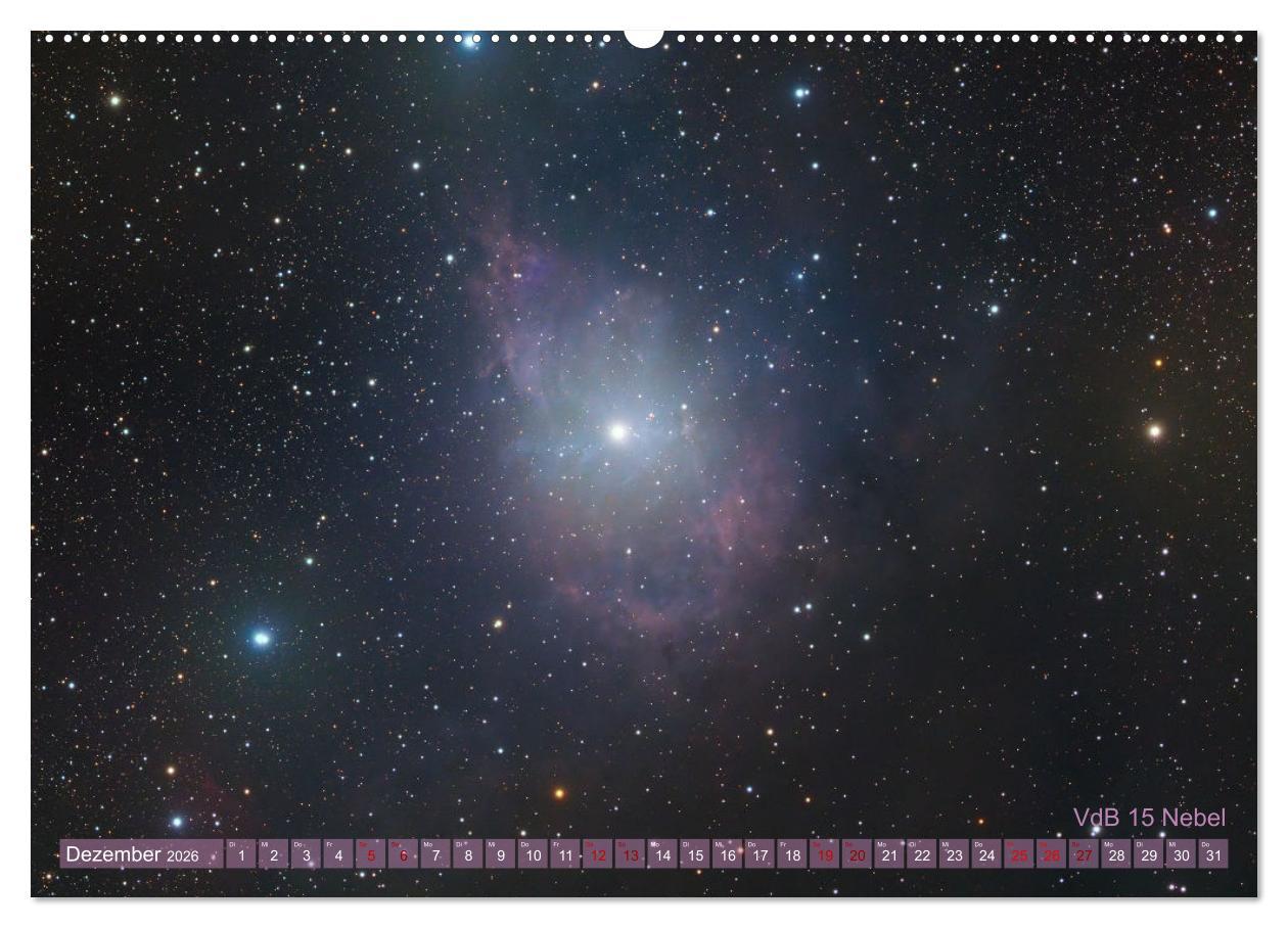 Beispielinhalt (Bild) Deep Sky Kalender (hochwertiger Premium Wandkalender 2026 DIN A2 quer), Kunstdruck in Hochglanz