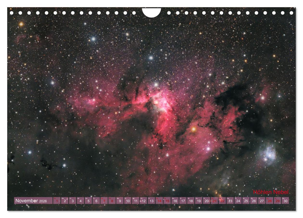 Beispielinhalt (Bild) Deep Sky Kalender (Wandkalender 2026 DIN A4 quer), CALVENDO Monatskalender