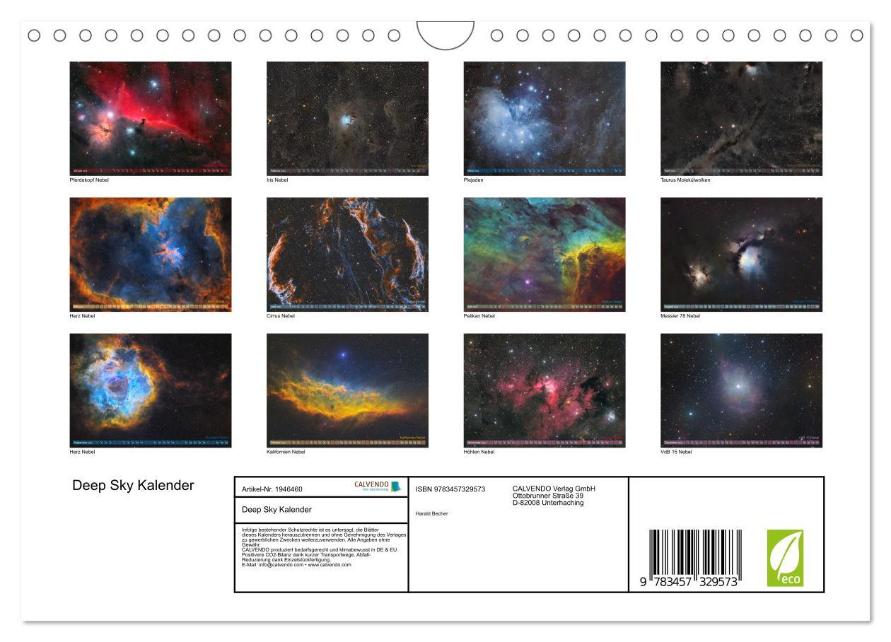 Beispielinhalt (Bild) Deep Sky Kalender (Wandkalender 2026 DIN A4 quer), CALVENDO Monatskalender