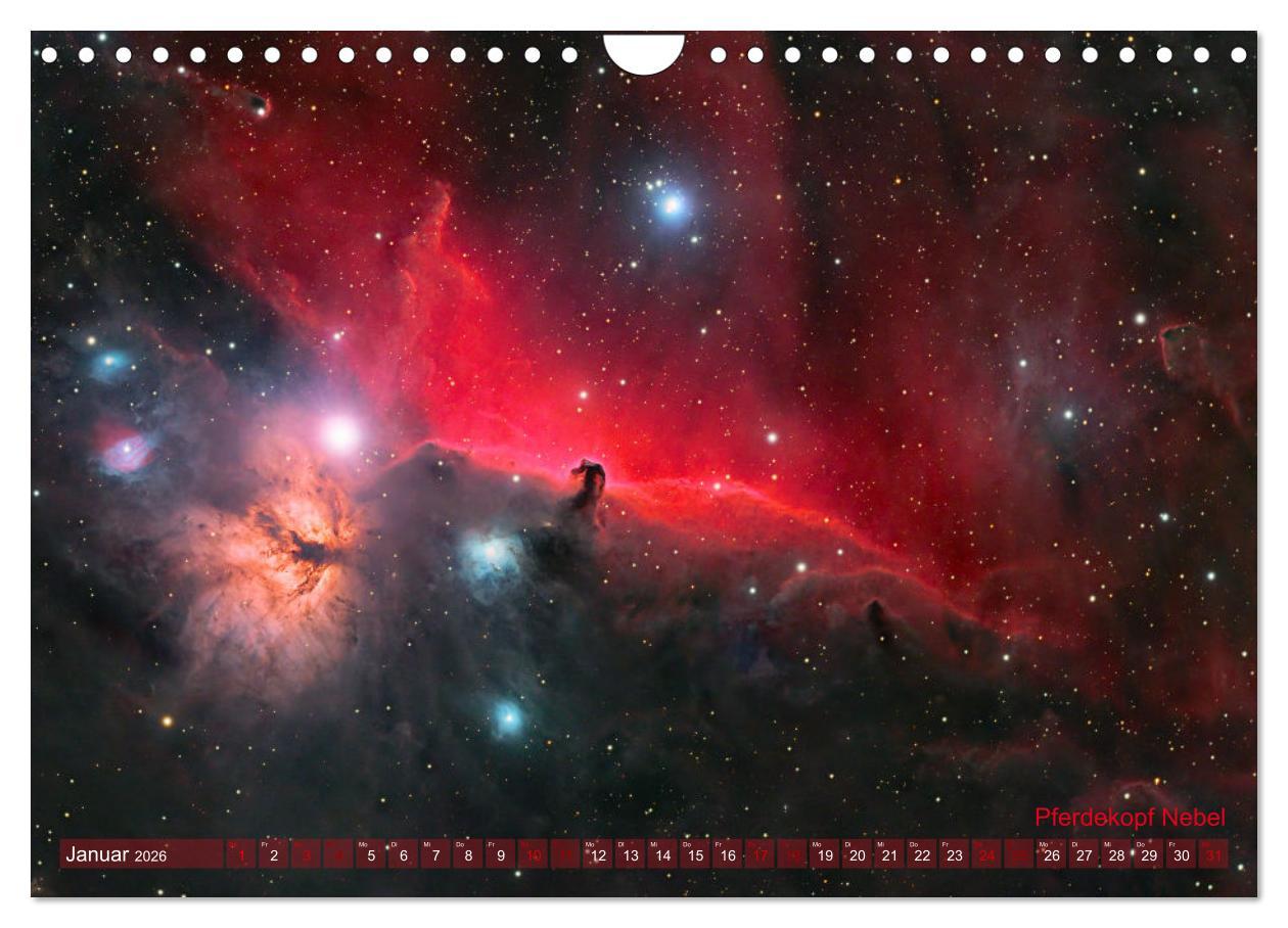 Beispielinhalt (Bild) Deep Sky Kalender (Wandkalender 2026 DIN A4 quer), CALVENDO Monatskalender