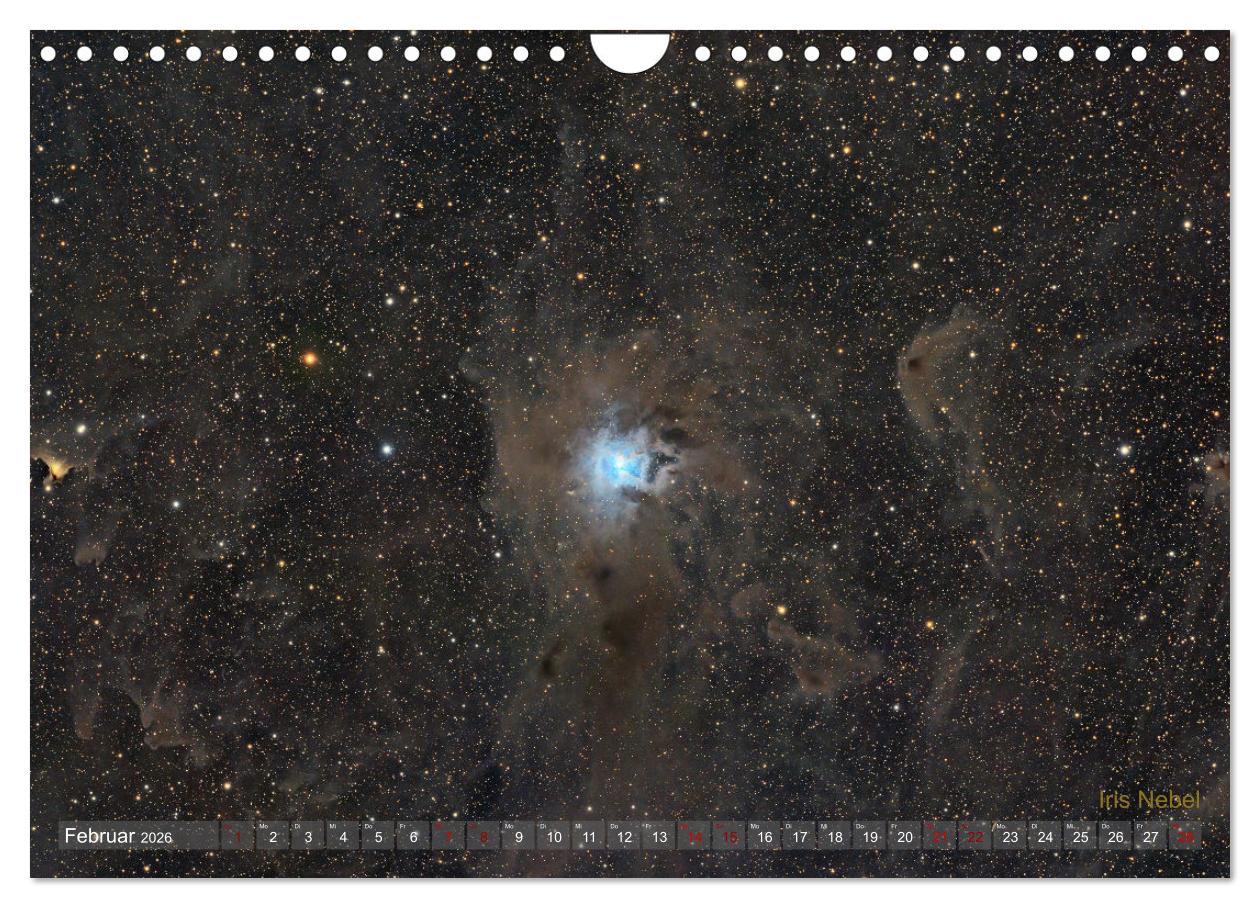 Beispielinhalt (Bild) Deep Sky Kalender (Wandkalender 2026 DIN A4 quer), CALVENDO Monatskalender