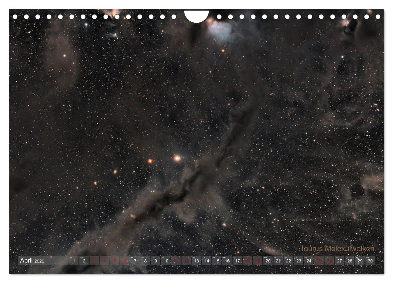 Beispielinhalt (Bild) Deep Sky Kalender (Wandkalender 2026 DIN A4 quer), CALVENDO Monatskalender