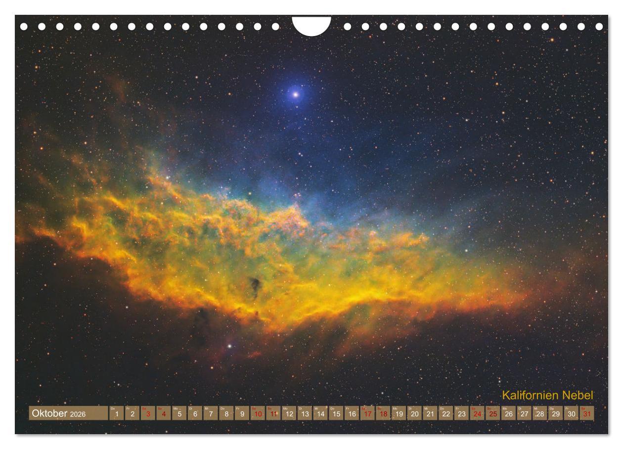 Beispielinhalt (Bild) Deep Sky Kalender (Wandkalender 2026 DIN A4 quer), CALVENDO Monatskalender