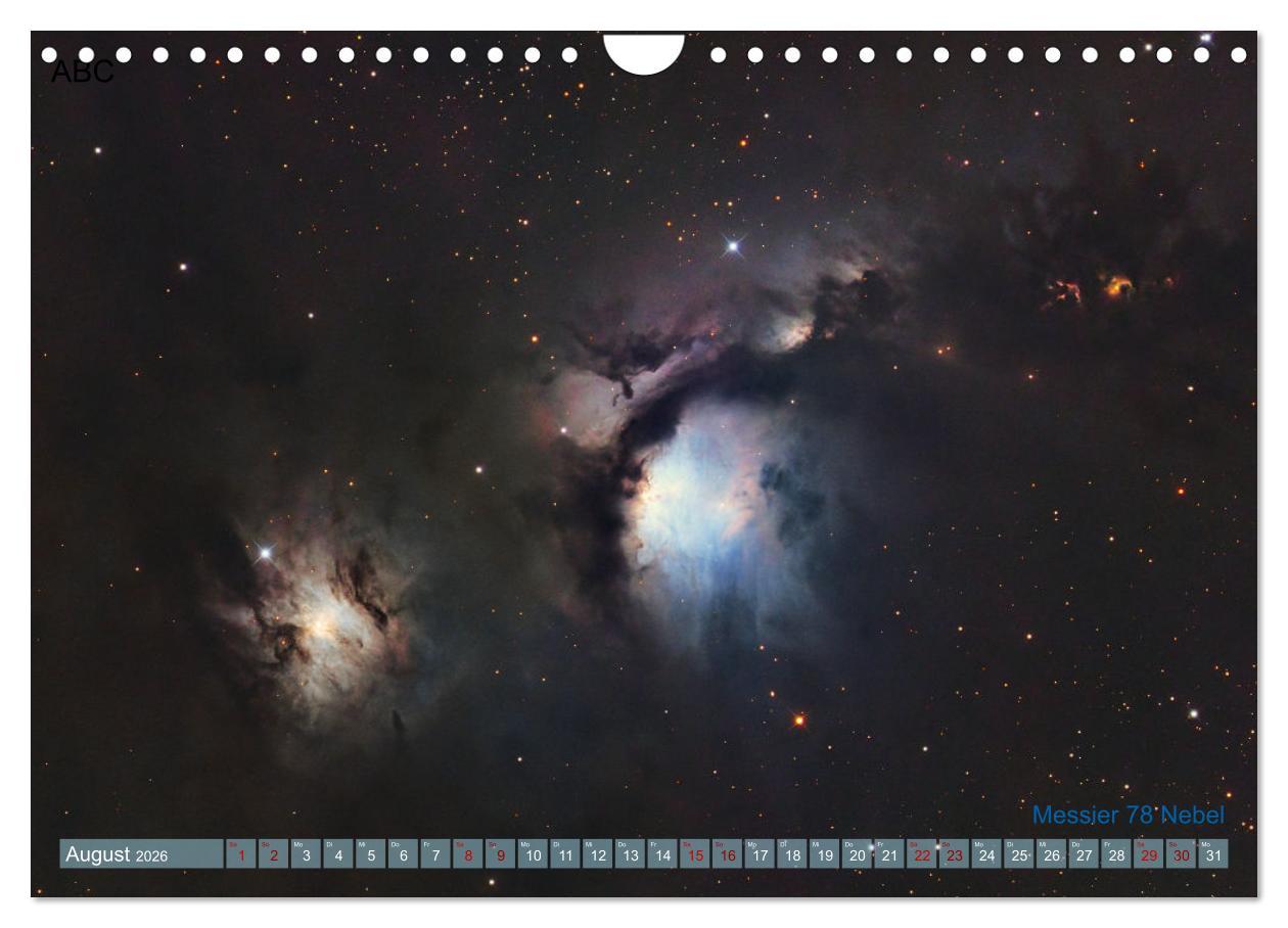 Beispielinhalt (Bild) Deep Sky Kalender (Wandkalender 2026 DIN A4 quer), CALVENDO Monatskalender